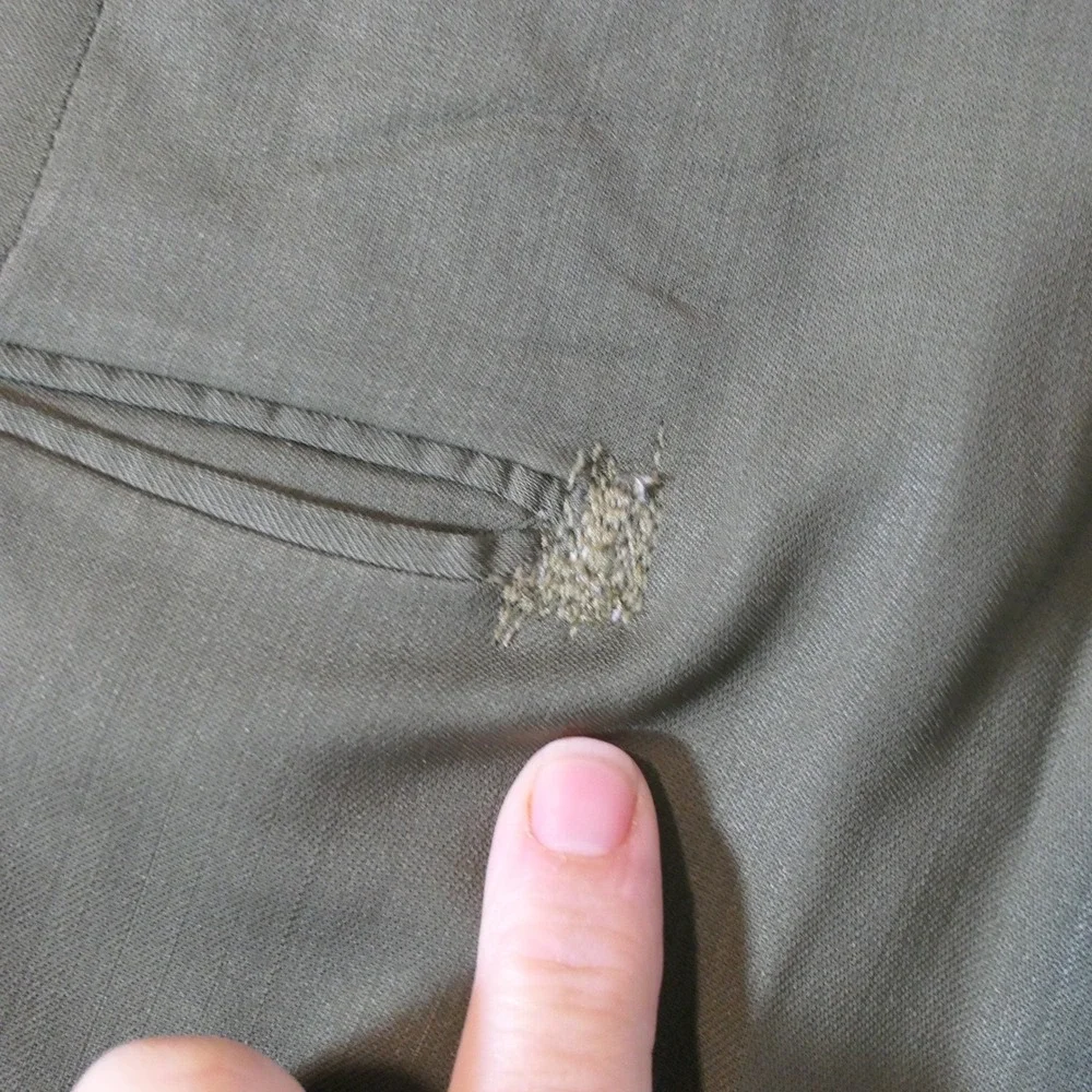 Oleg Cassini Mens Suit 43R Olive Green Wool Pleated Pants Dark Academia Earthy